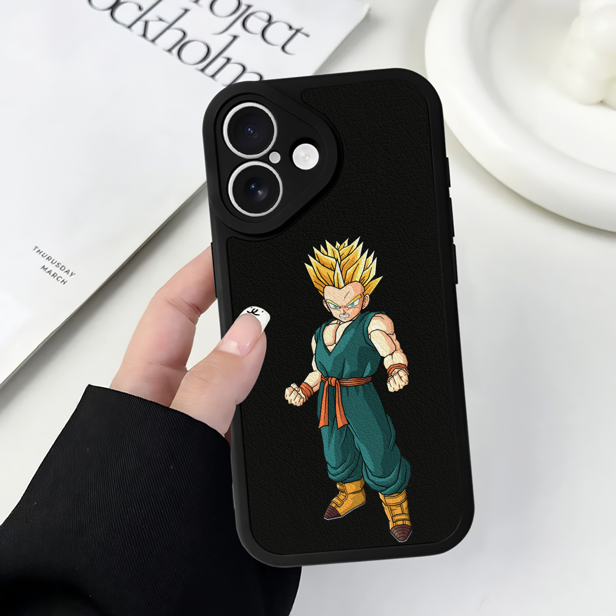 （画像用） ドラゴンボール DRAGON BALL 【iPhone 16シリーズ対応】シリコンスマホケース（レザー調） 材質：シリコン